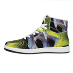 Atheris Nitschei Snake Print High Top Leather Sneakers