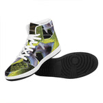 Atheris Nitschei Snake Print High Top Leather Sneakers
