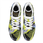 Atheris Nitschei Snake Print High Top Leather Sneakers