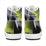 Atheris Nitschei Snake Print High Top Leather Sneakers