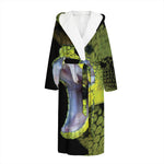 Atheris Nitschei Snake Print Hooded Bathrobe