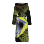 Atheris Nitschei Snake Print Hooded Bathrobe