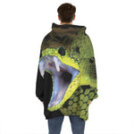 Atheris Nitschei Snake Print Hoodie Blanket