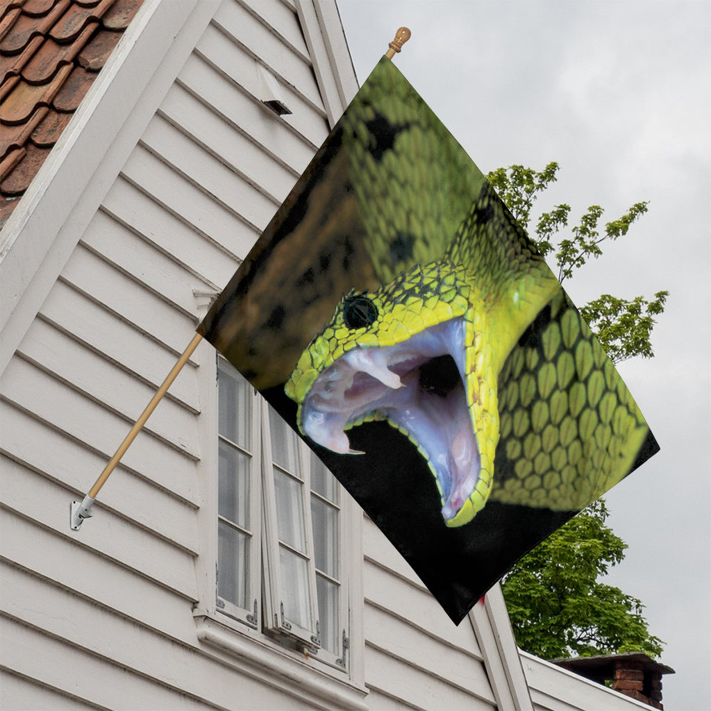 Atheris Nitschei Snake Print House Flag