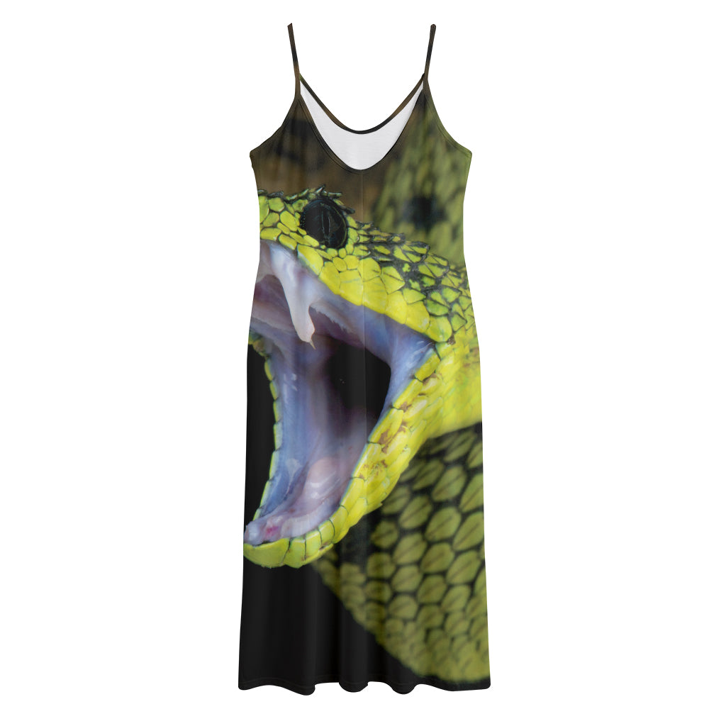 Atheris Nitschei Snake Print Jersey Midi Cami Dress