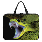 Atheris Nitschei Snake Print Laptop Sleeve With Handle