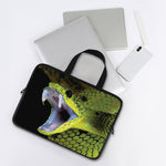 Atheris Nitschei Snake Print Laptop Sleeve With Handle