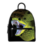 Atheris Nitschei Snake Print Leather Backpack