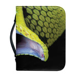 Atheris Nitschei Snake Print Leather Bible Cover