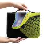 Atheris Nitschei Snake Print Leather Bible Cover