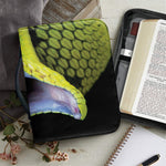 Atheris Nitschei Snake Print Leather Bible Cover