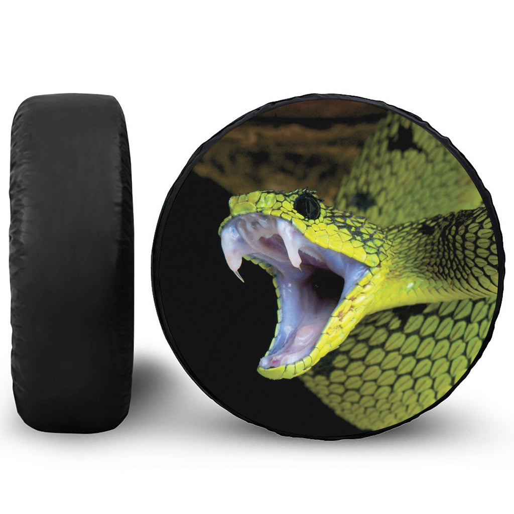 Atheris Nitschei Snake Print Leather Spare Tire Cover