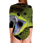 Atheris Nitschei Snake Print Long Sleeve Swimsuit