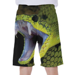 Atheris Nitschei Snake Print Men's Beach Shorts