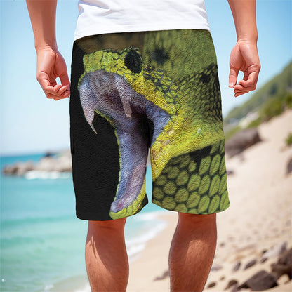 Atheris Nitschei Snake Print Men's Cargo Shorts
