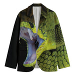 Atheris Nitschei Snake Print Men's Cotton Blazer