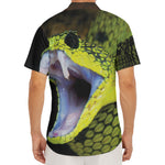 Atheris Nitschei Snake Print Men's Deep V-Neck Shirt