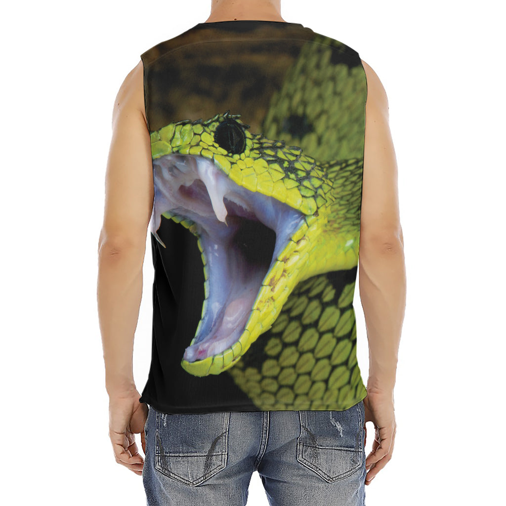 Atheris Nitschei Snake Print Men's Fitness Tank Top