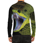 Atheris Nitschei Snake Print Men's Long Sleeve Rash Guard