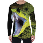 Atheris Nitschei Snake Print Men's Long Sleeve T-Shirt