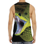 Atheris Nitschei Snake Print Men's Muscle Tank Top
