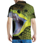 Atheris Nitschei Snake Print Men's Polo Shirt