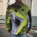 Atheris Nitschei Snake Print Men's Shirt Jacket