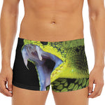 Atheris Nitschei Snake Print Men's Short Boxer Briefs