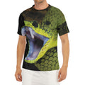 Atheris Nitschei Snake Print Men's Short Sleeve Rash Guard