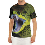 Atheris Nitschei Snake Print Men's Short Sleeve Rash Guard