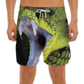 Atheris Nitschei Snake Print Men's Split Running Shorts