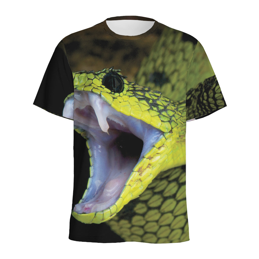 Atheris Nitschei Snake Print Men's Sports T-Shirt