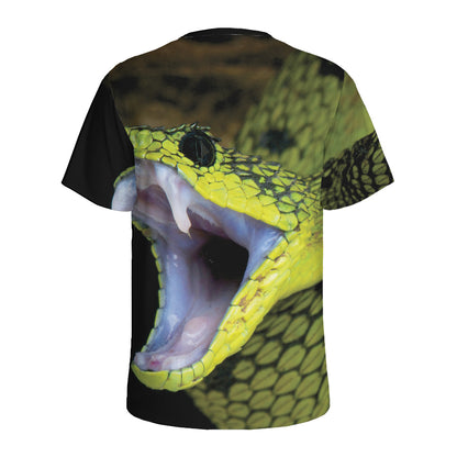 Atheris Nitschei Snake Print Men's Sports T-Shirt