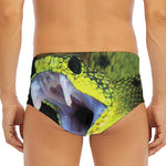 Atheris Nitschei Snake Print Men's Triangle Swim Briefs