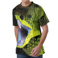 Atheris Nitschei Snake Print Men's Velvet T-Shirt