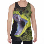 Atheris Nitschei Snake Print Men's Velvet Tank Top