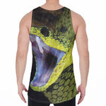 Atheris Nitschei Snake Print Men's Velvet Tank Top