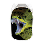 Atheris Nitschei Snake Print Mesh Laundry Hamper