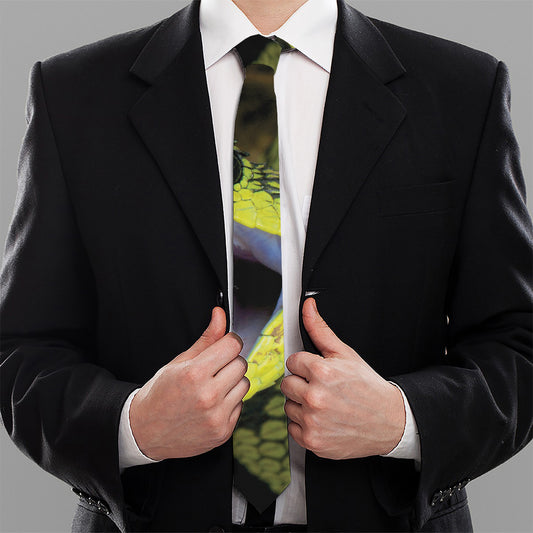 Atheris Nitschei Snake Print Necktie