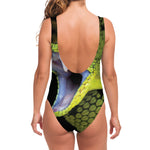 Atheris Nitschei Snake Print One Piece Swimsuit