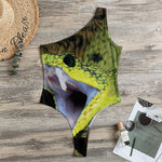 Atheris Nitschei Snake Print One Shoulder Bodysuit