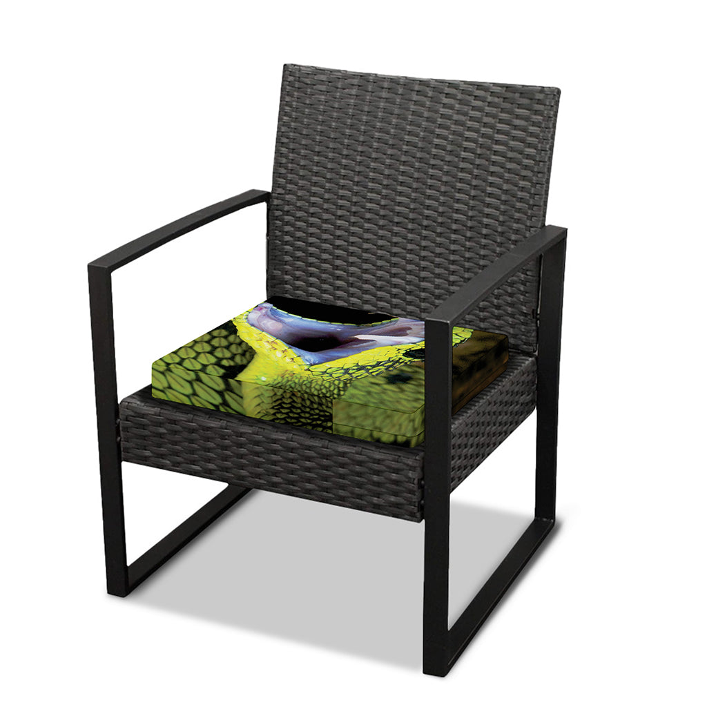 Atheris Nitschei Snake Print Outdoor Seat Cushion Cover