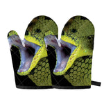 Atheris Nitschei Snake Print Oven Mitts