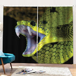 Atheris Nitschei Snake Print Pencil Pleat Curtains