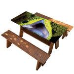 Atheris Nitschei Snake Print Picnic Table Cover