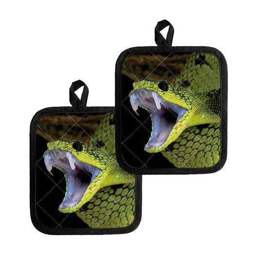 Atheris Nitschei Snake Print Pot Holders