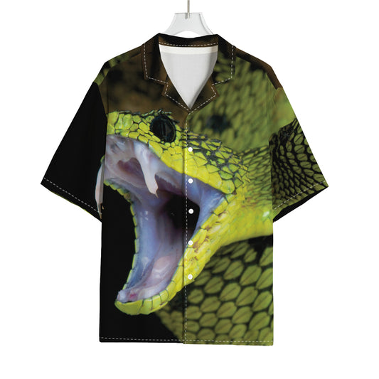 Atheris Nitschei Snake Print Rayon Hawaiian Shirt