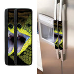 Atheris Nitschei Snake Print Refrigerator Handle Covers