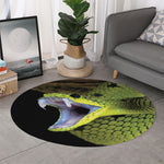Atheris Nitschei Snake Print Round Rug