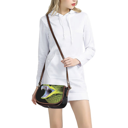 Atheris Nitschei Snake Print Saddle Bag